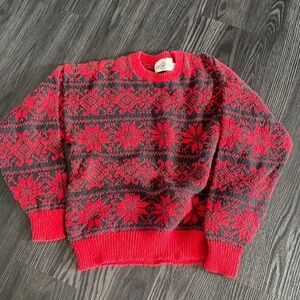 🎄🎅🏻 CABIN FEVER🎄🎅🏻SWEATER🎅🏻🎄POINSETTIA 🎄🎅🏻size xl🎅🏻🎄I-1